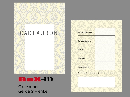 Cadeaubon baroc ft 14,8x21cm =A5  (50st)